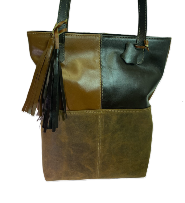 Bolso de cuero dama c/correa