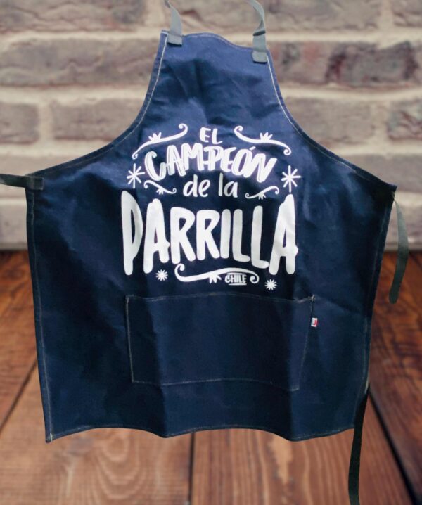 Delantal Parrillero De Jeans 2 Leyendas Chileno - Imagen 3