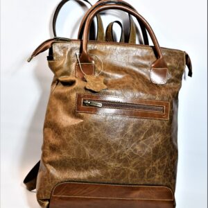 Mochila de cuero para dama con manilla superior - Cueros Galia