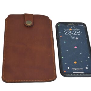 Porta Celular De Cuero Legitimo Para Apple   Samsung Y Otro
