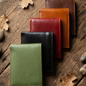 Billetera de cuero fina y simple, legítima chilena, disponible en varios colores